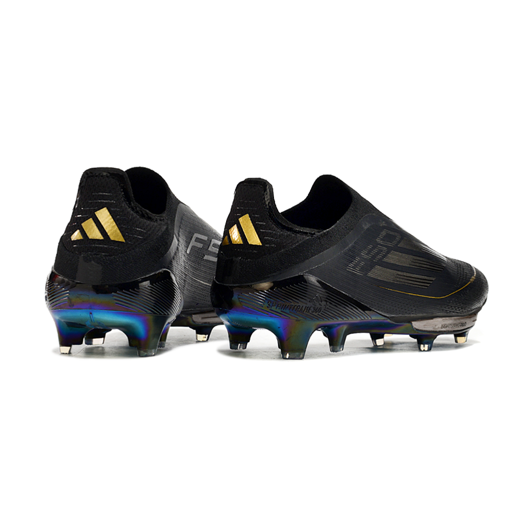 Chuteira Campo Adidas F50+ LL FG Preto e Dourado 