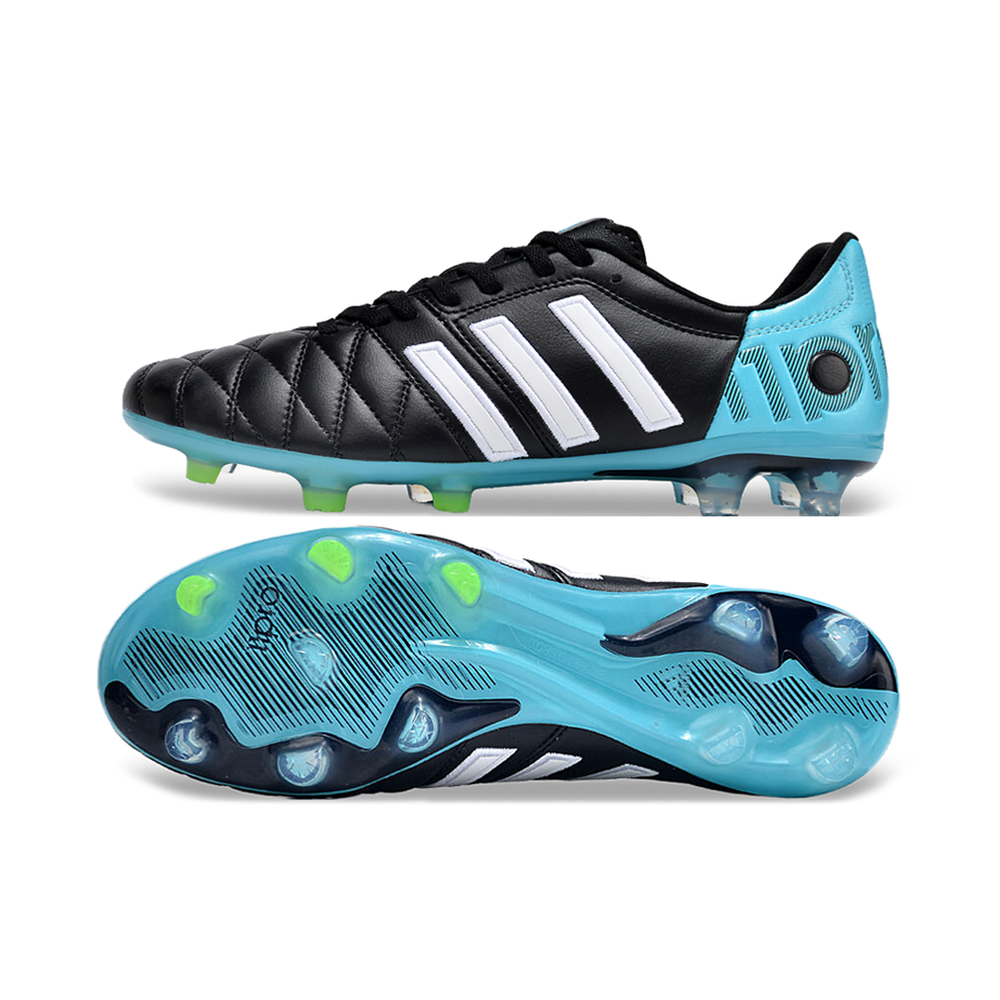 Chuteira Campo Adidas AdiPure 11 Pro FG Preta e Azul