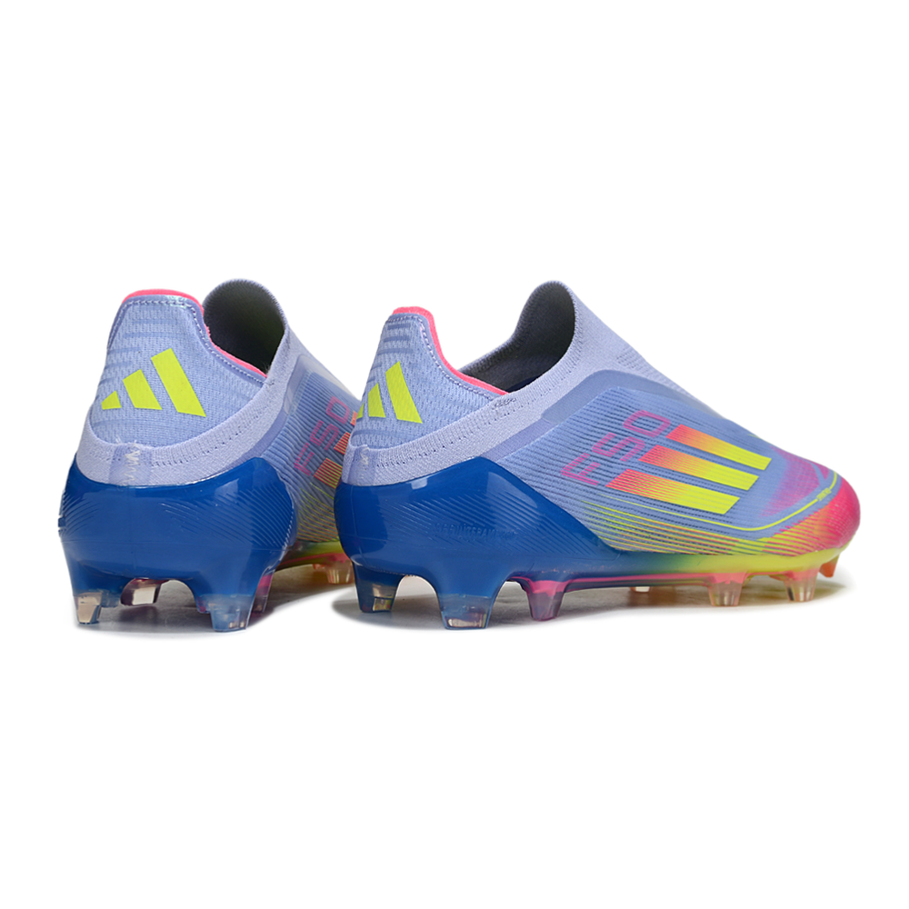 Chuteira Campo Adidas F50+ LL FG Rosa e Azul 