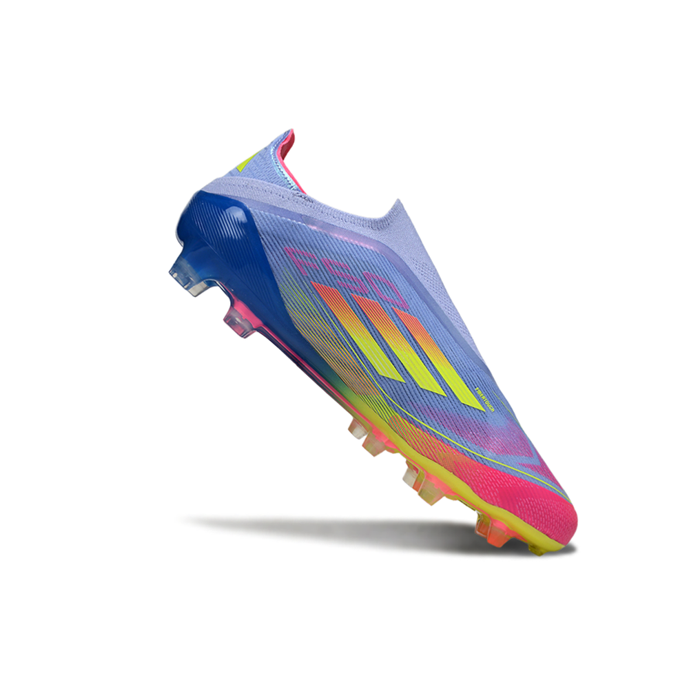 Chuteira Campo Adidas F50+ LL FG Rosa e Azul 