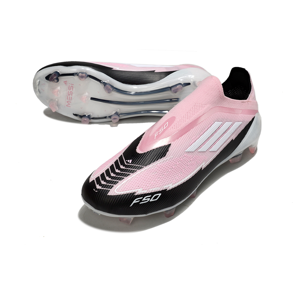 Chuteira Campo Adidas F50+ LL FG Rosa e Preto 