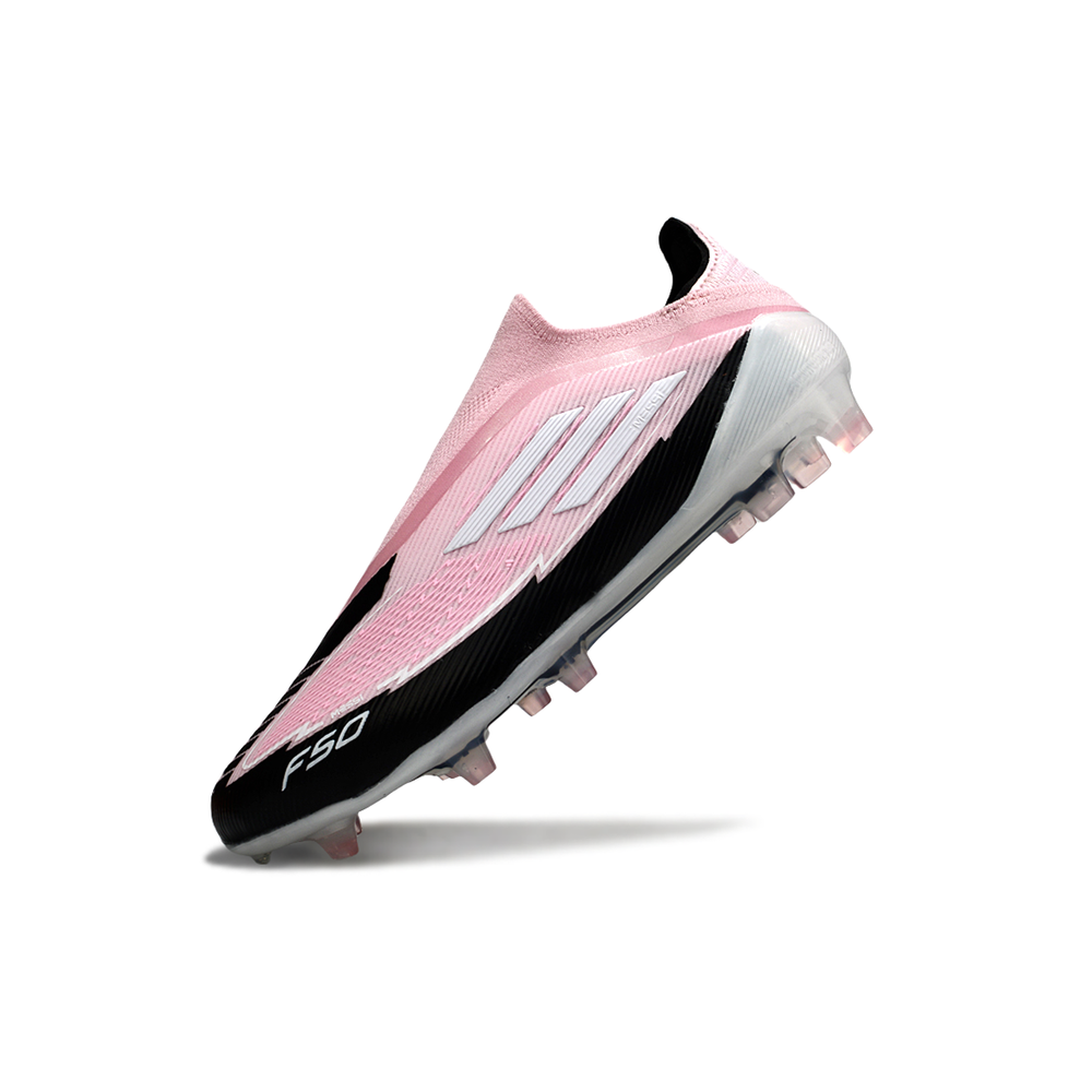 Chuteira Campo Adidas F50+ LL FG Rosa e Preto 