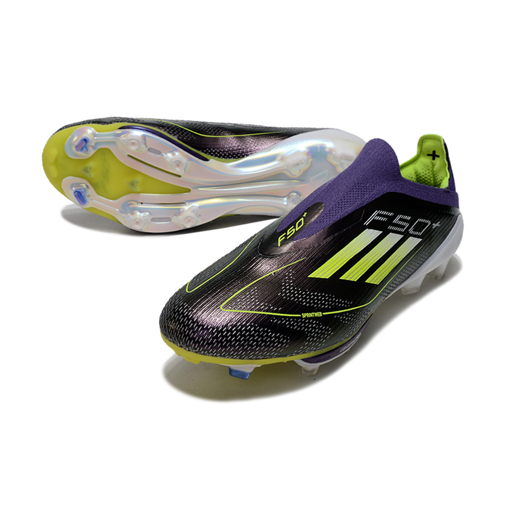 Chuteira Campo Adidas F50+ LL FG Roxa e Verde 