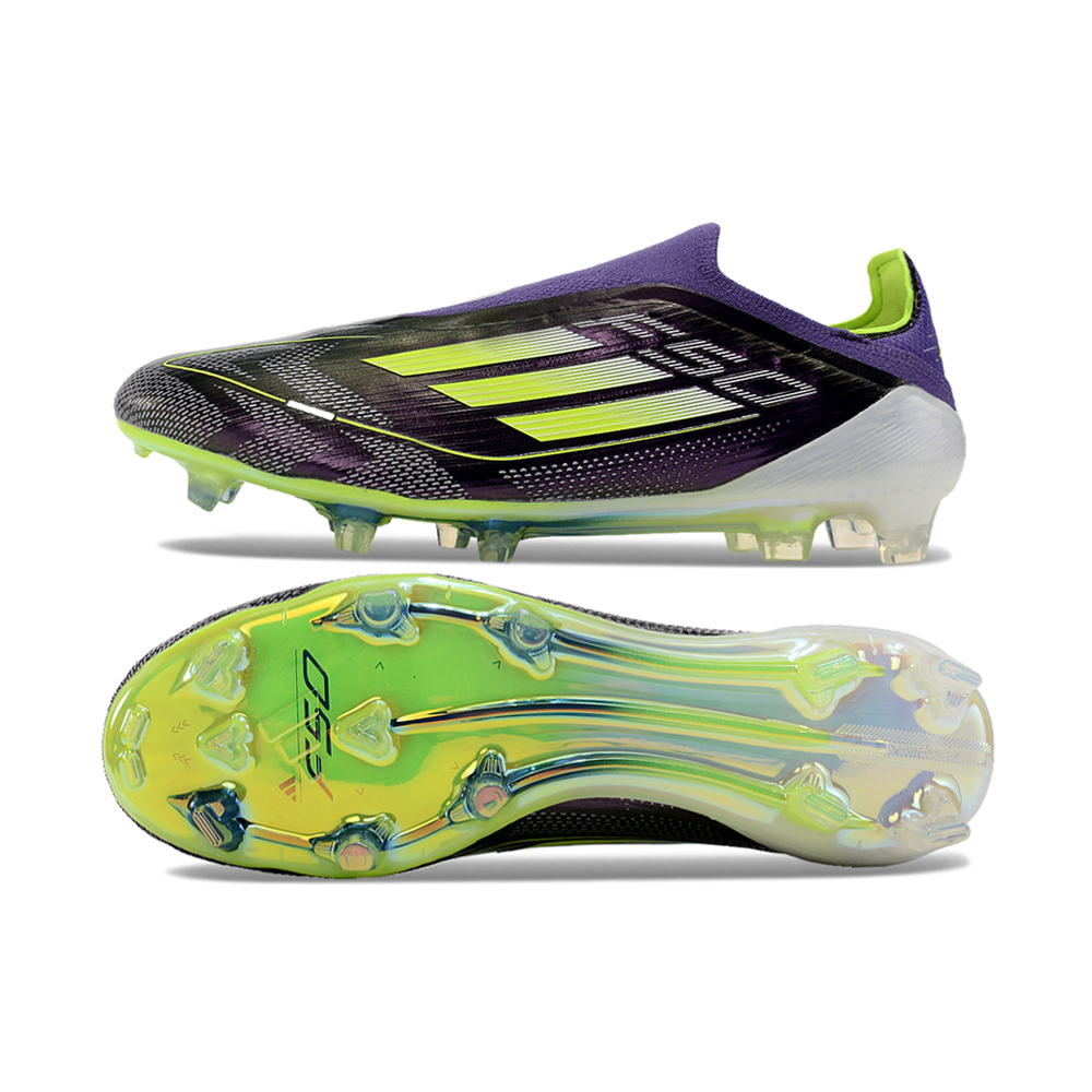 Chuteira Campo Adidas F50+ LL FG Roxa e Verde 