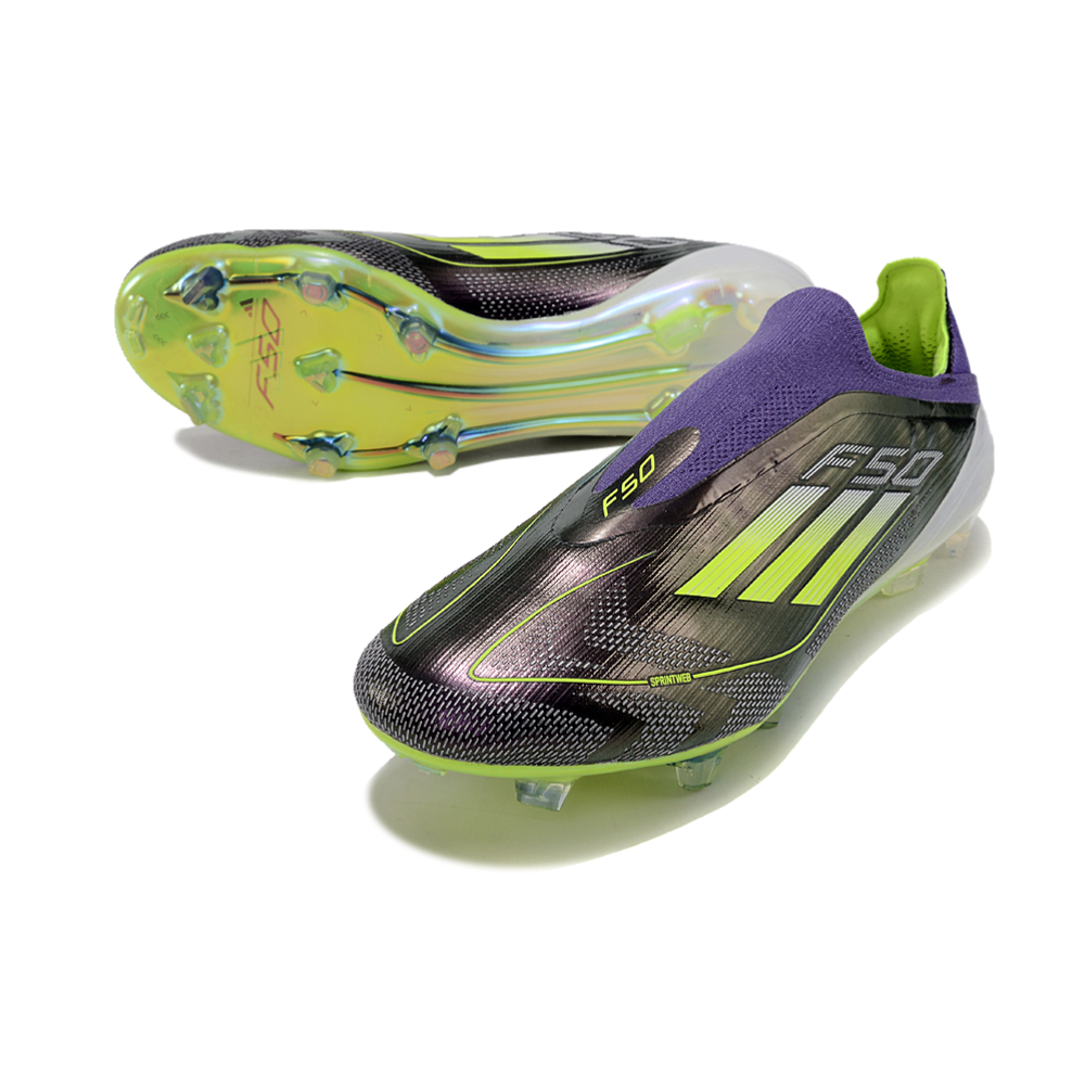 Chuteira Campo Adidas F50+ LL FG Roxa e Verde 