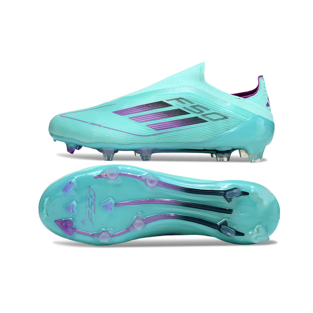 Chuteira Campo Adidas F50+ LL FG Verde e Roxa