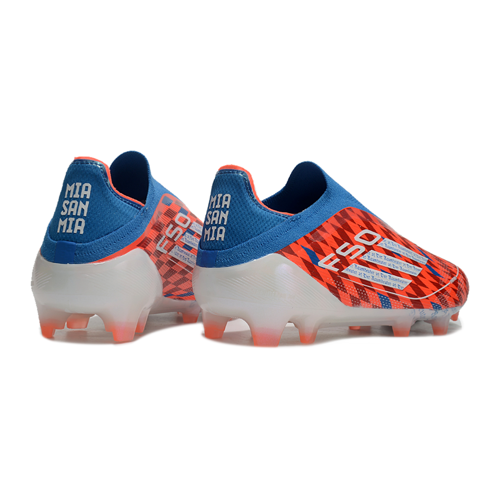 Chuteira Campo Adidas F50+ LL FG Vermelha e Azul