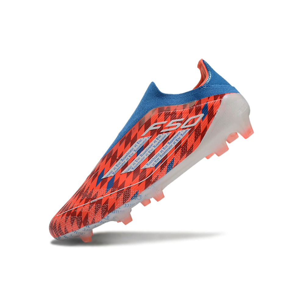 Chuteira Campo Adidas F50+ LL FG Vermelha e Azul