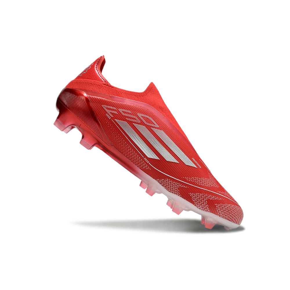 Chuteira Campo Adidas F50+ LL FG Vermelha e Branca