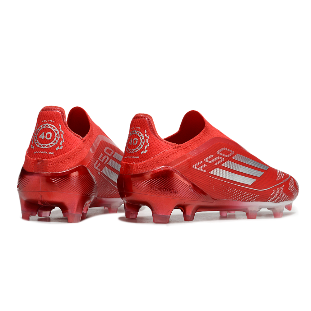 Chuteira Campo Adidas F50+ LL FG Vermelha e Branca