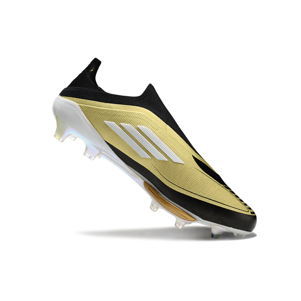 Chuteira Campo Adidas F50+ LL Messi FG Preto e Dourado 