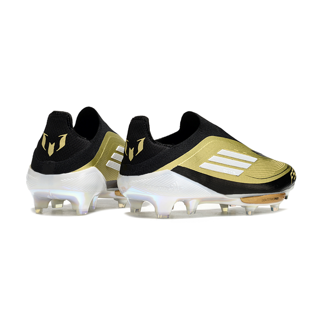 Chuteira Campo Adidas F50+ LL Messi FG Preto e Dourado 