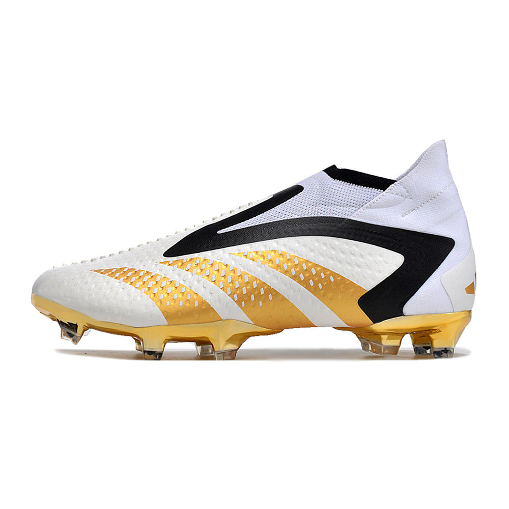 Chuteira Campo Adidas Predator Accuracy+ Bellingham FG Branca e Dourada