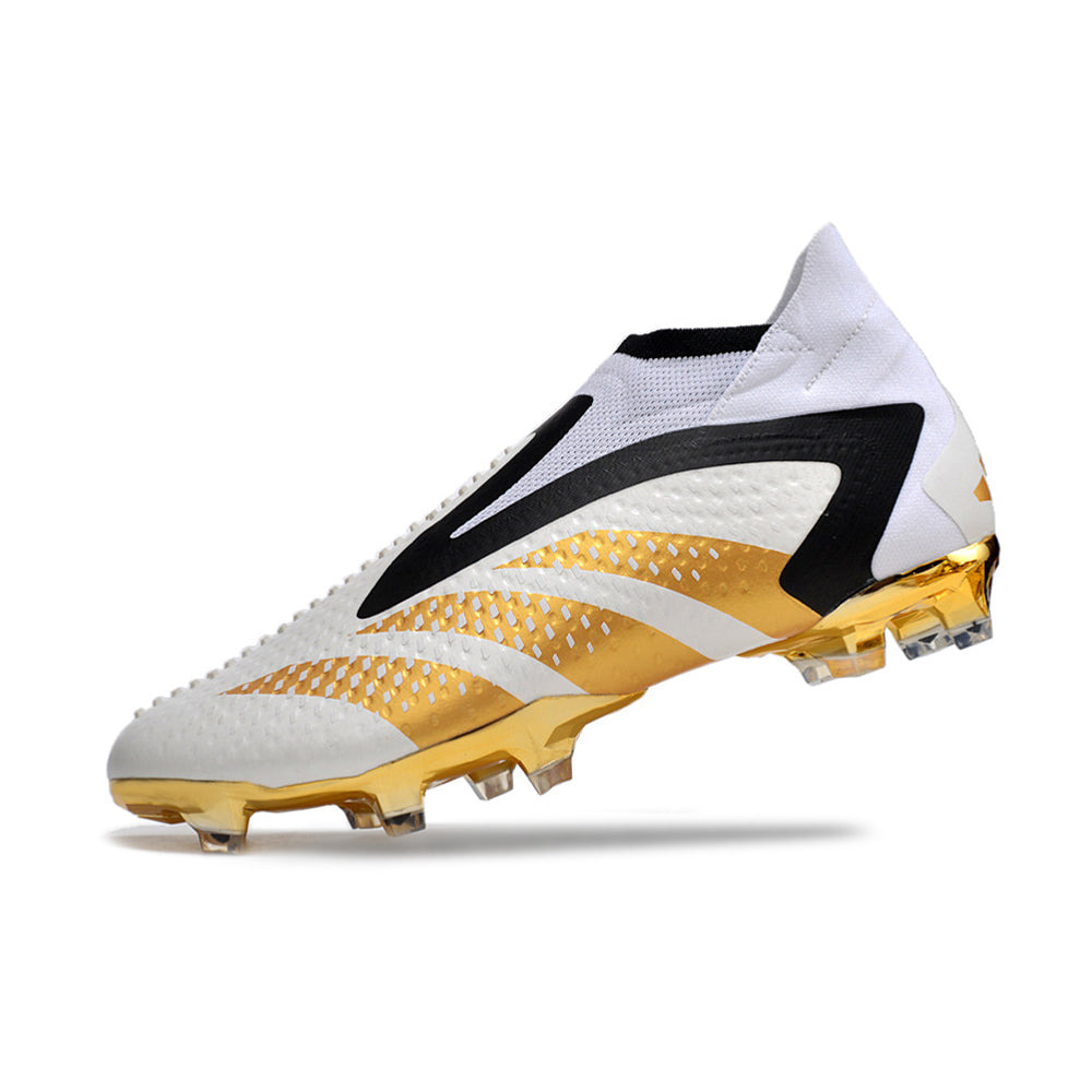 Chuteira Campo Adidas Predator Accuracy+ Bellingham FG Branca e Dourada