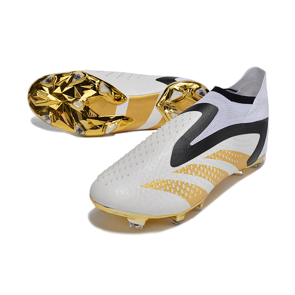 Chuteira Campo Adidas Predator Accuracy+ Bellingham FG Branca e Dourada