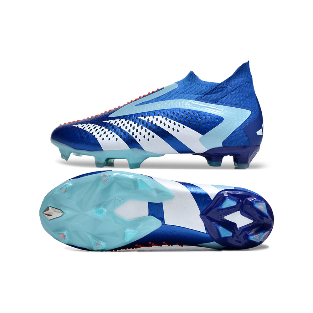 Chuteira Campo Adidas Predator Accuracy+ FG Azul 