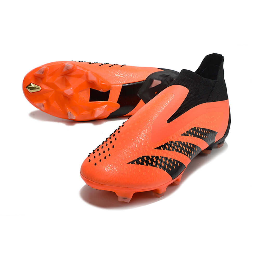 Chuteira Campo Adidas Predator Accuracy+ FG Preta e Laranja 