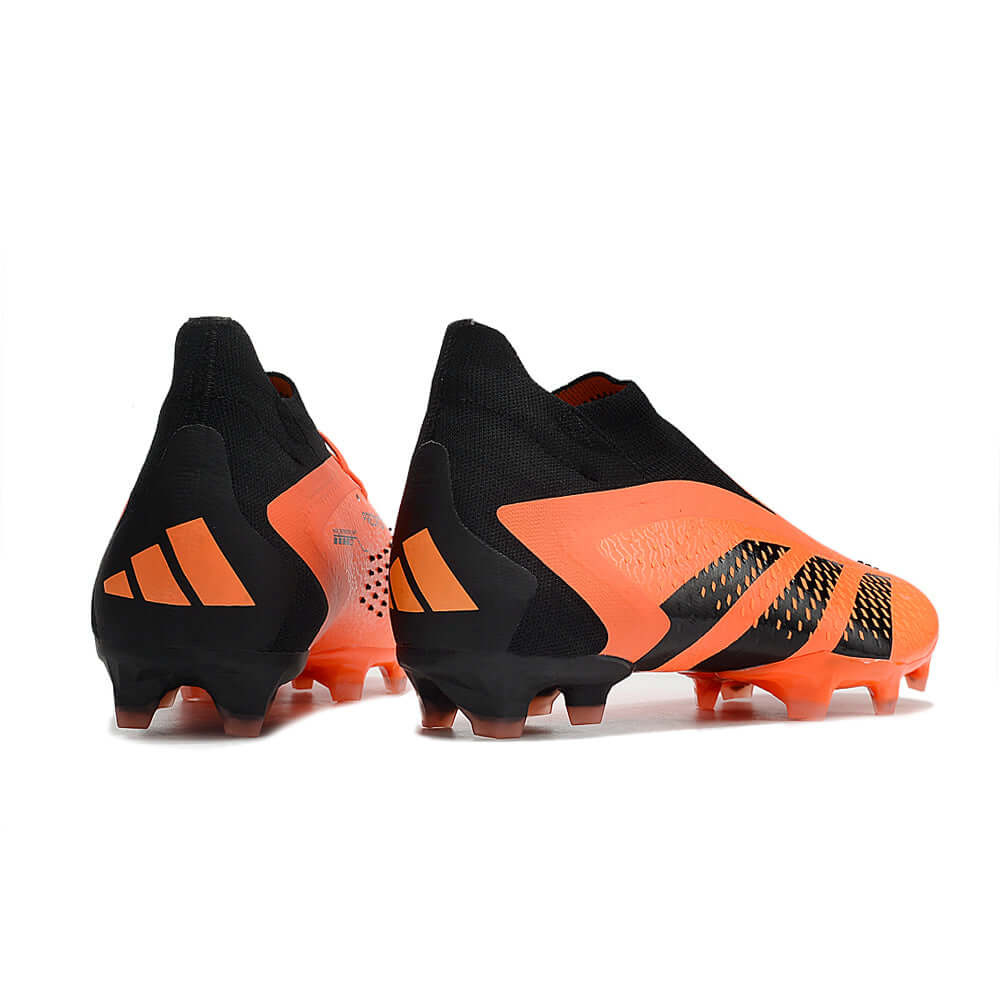 Chuteira Campo Adidas Predator Accuracy+ FG Preta e Laranja 