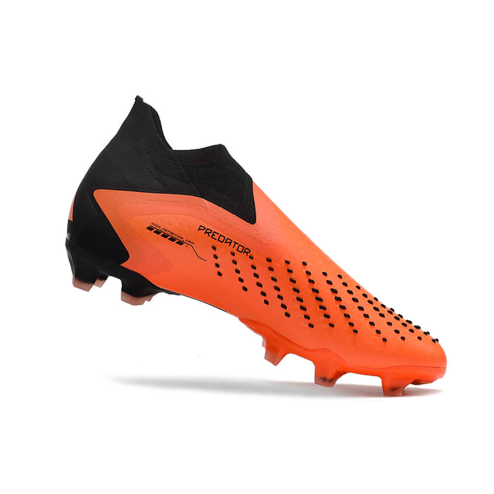 Chuteira Campo Adidas Predator Accuracy+ FG Preta e Laranja 