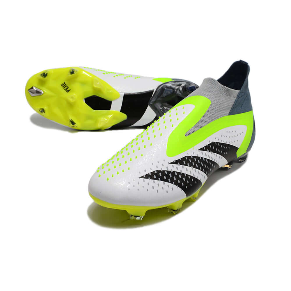 Chuteira Campo Adidas Predator Accuracy+ FG Verde e Branca 