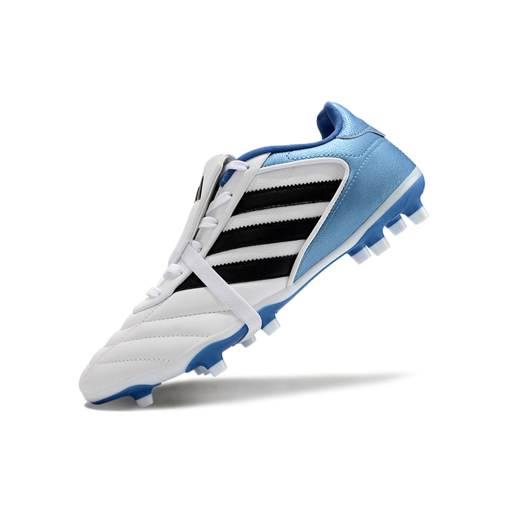 Chuteira Campo Adidas Copa Gloro 2 FG Branca, Azul e Preta