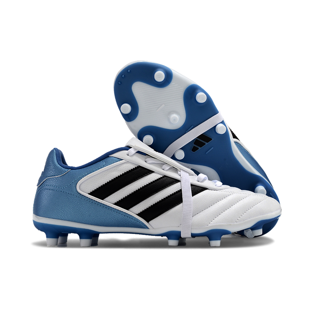 Chuteira Campo Adidas Copa Gloro 2 FG Branca, Azul e Preta