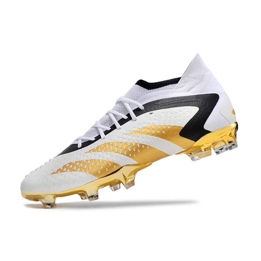 Chuteira Campo Adidas Predator Accuracy.1 Bellingham FG Branca e Dourada