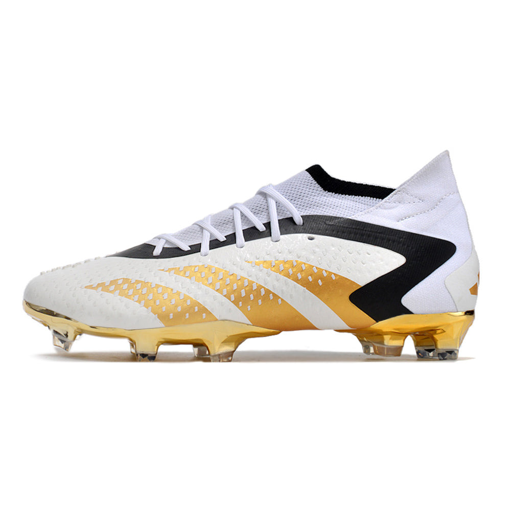 Chuteira Campo Adidas Predator Accuracy.1 Bellingham FG Branca e Dourada
