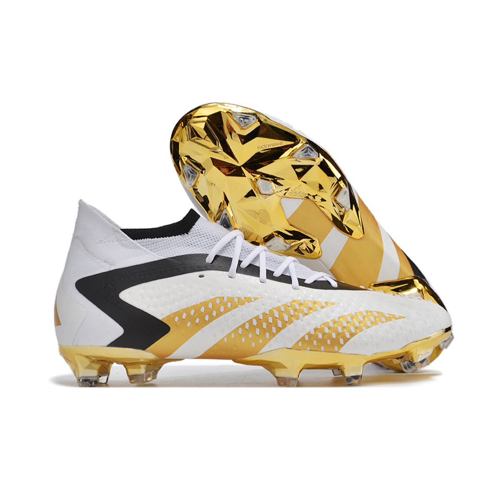 Chuteira Campo Adidas Predator Accuracy.1 Bellingham FG Branca e Dourada
