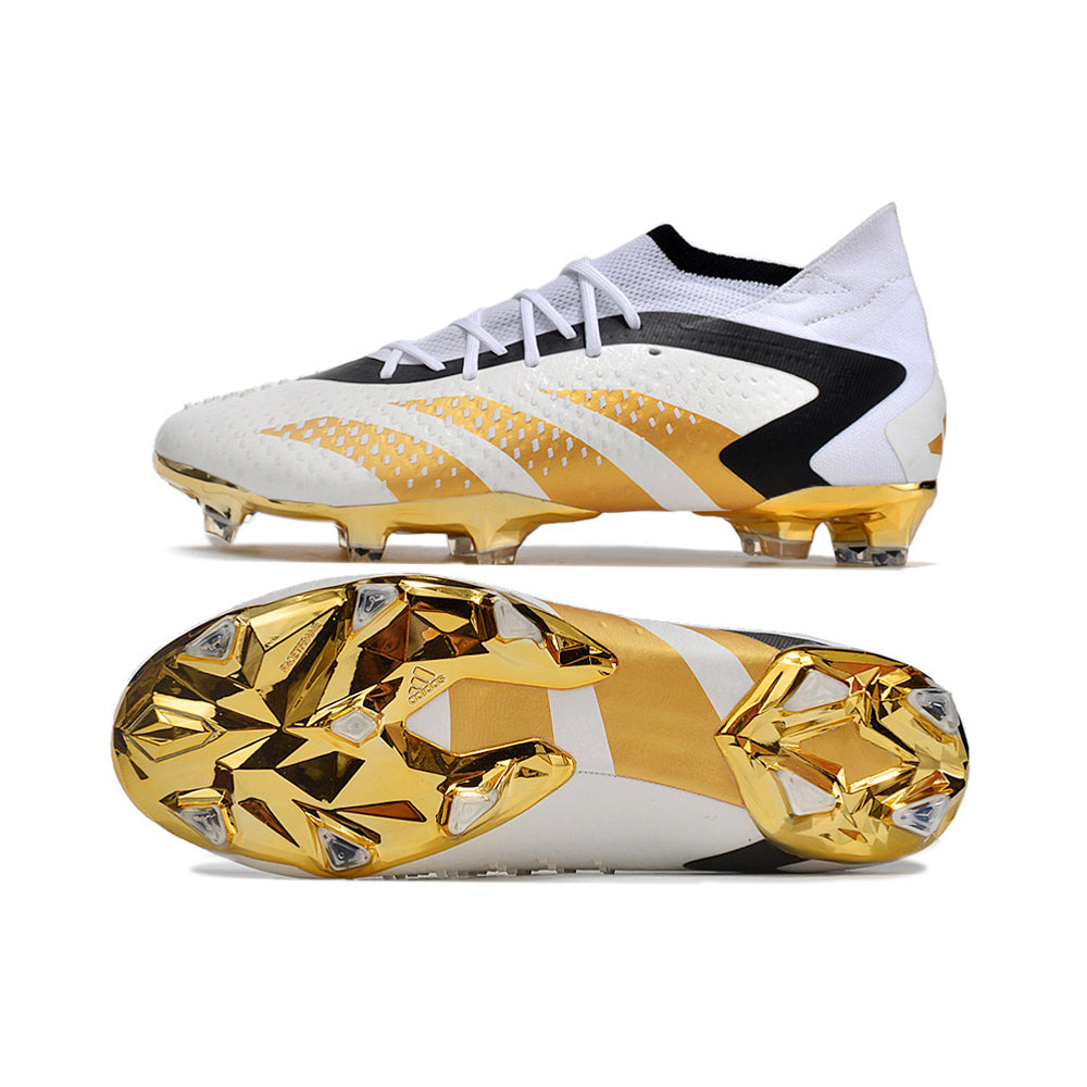 Chuteira Campo Adidas Predator Accuracy.1 Bellingham FG Branca e Dourada
