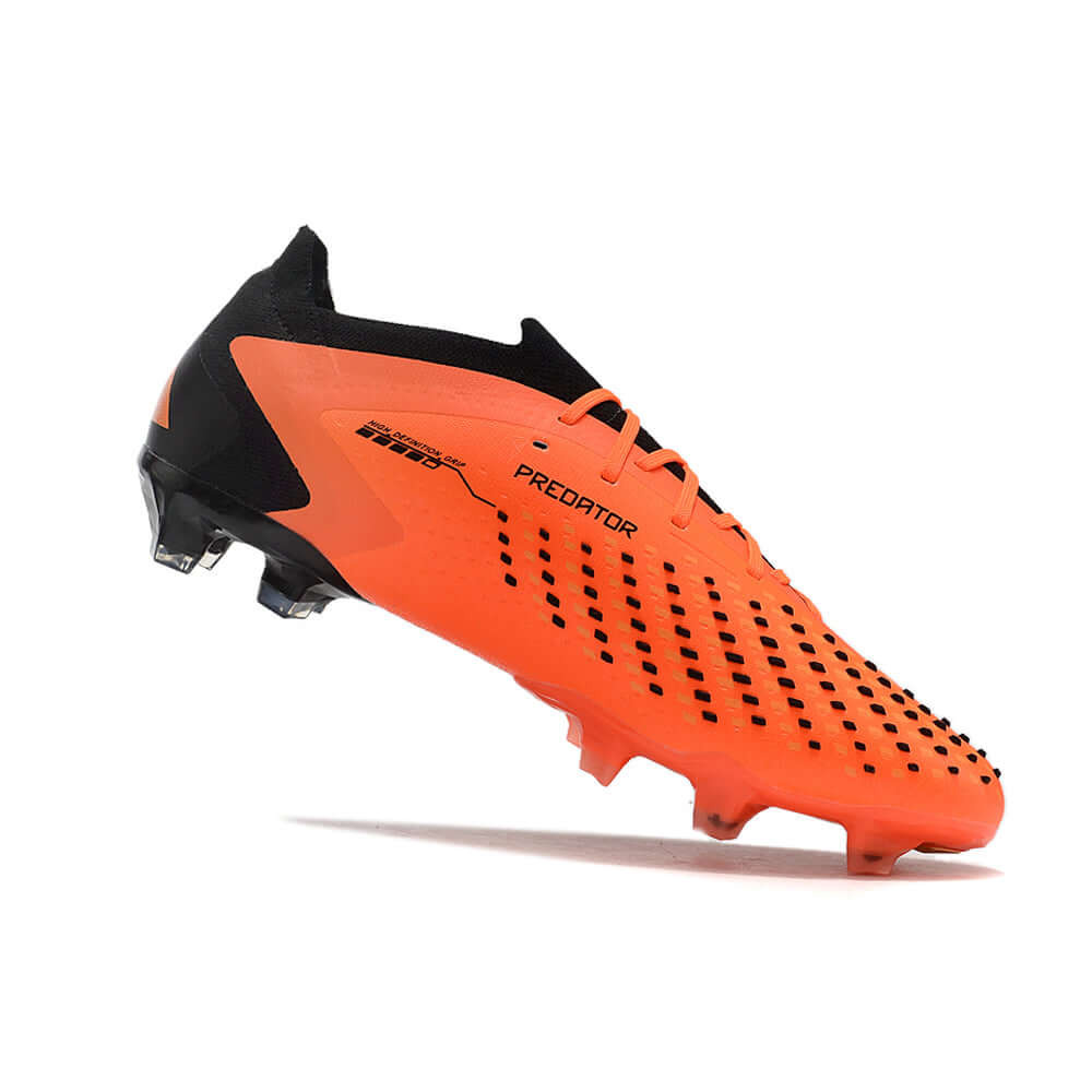 Chuteira Campo Adidas Predator Accuracy.1 FG Low Preta e Laranja 