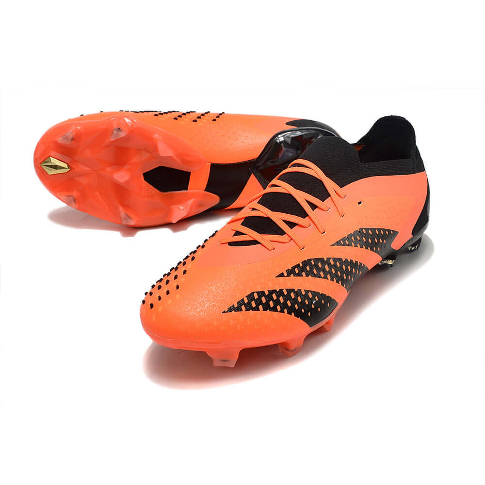 Chuteira Campo Adidas Predator Accuracy.1 FG Low Preta e Laranja 