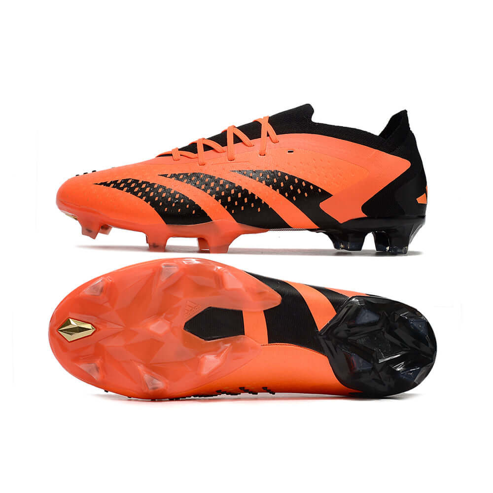 Chuteira Campo Adidas Predator Accuracy.1 FG Low Preta e Laranja 