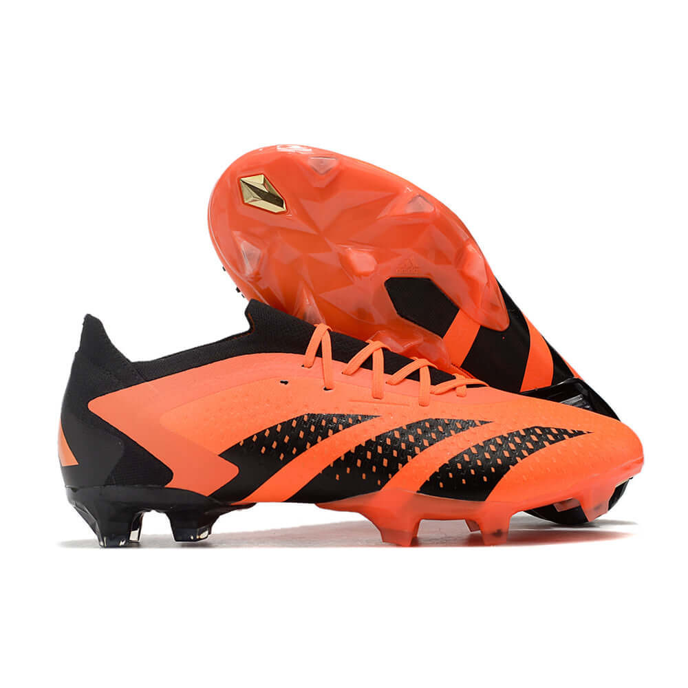 Chuteira Campo Adidas Predator Accuracy.1 FG Low Preta e Laranja 