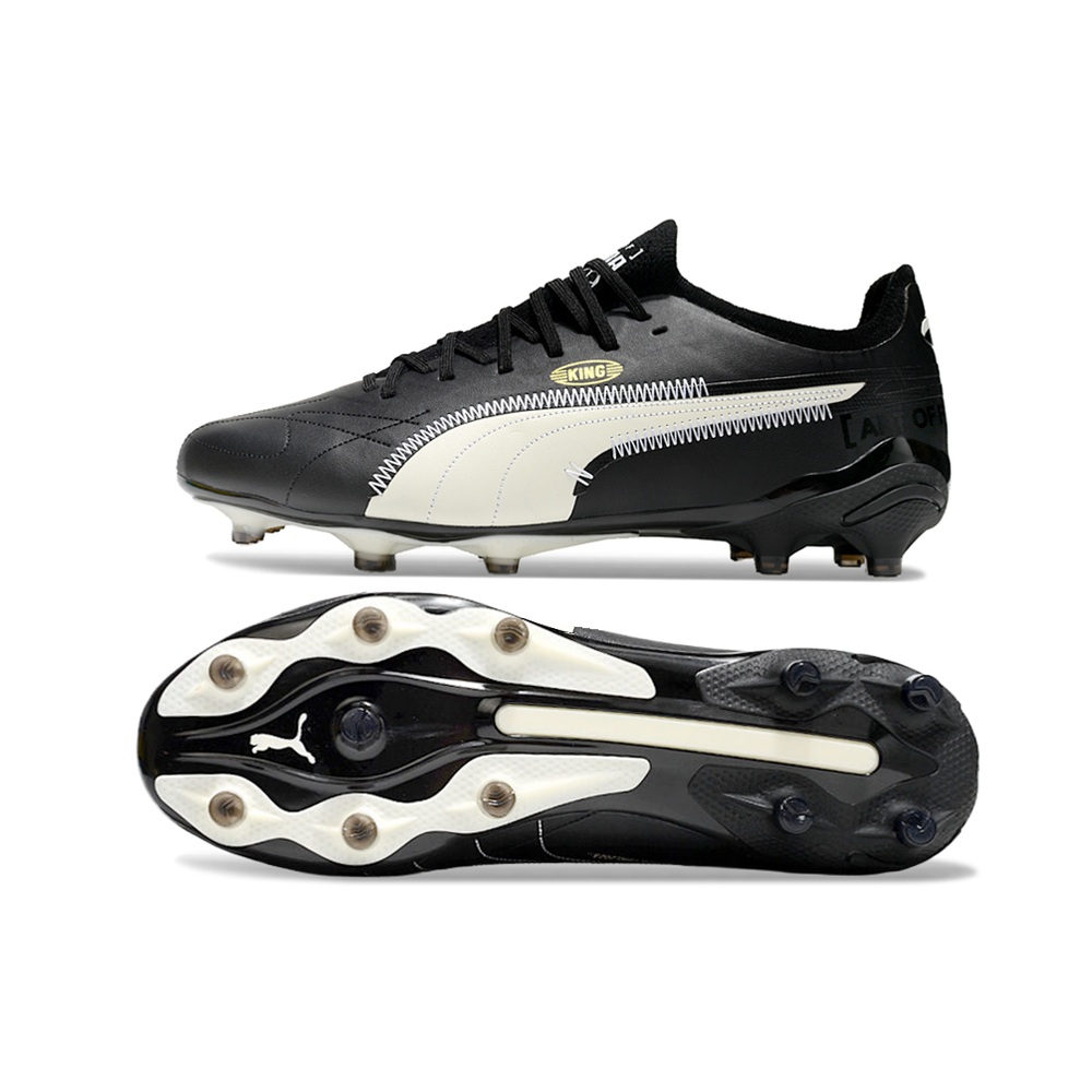 Chureira Campo Puma King Ultimate FG Preta e Branca