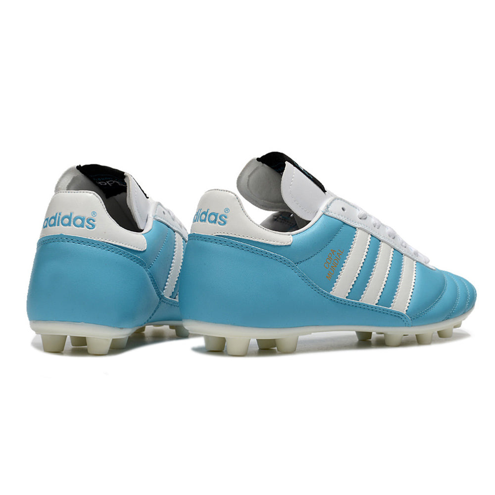 Chuteira Campo Adidas Copa Mundial FG Azul e Branco 