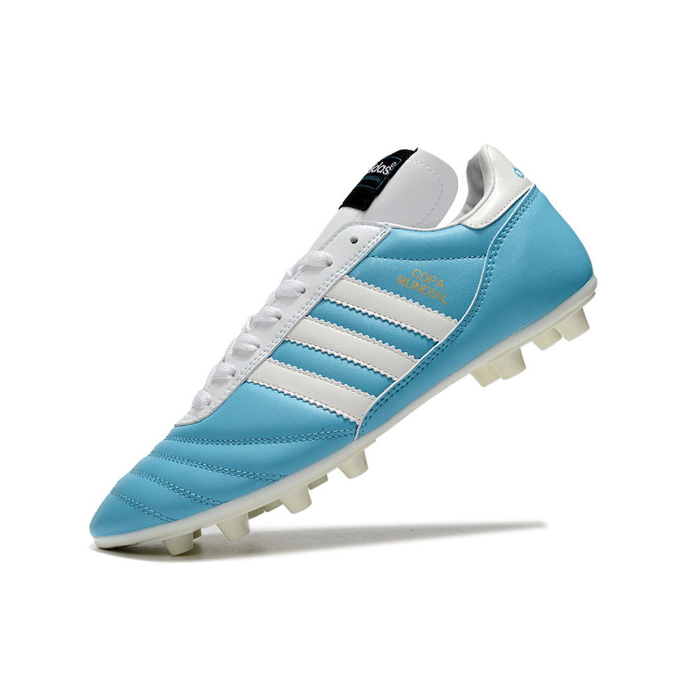Chuteira Campo Adidas Copa Mundial FG Azul e Branco 