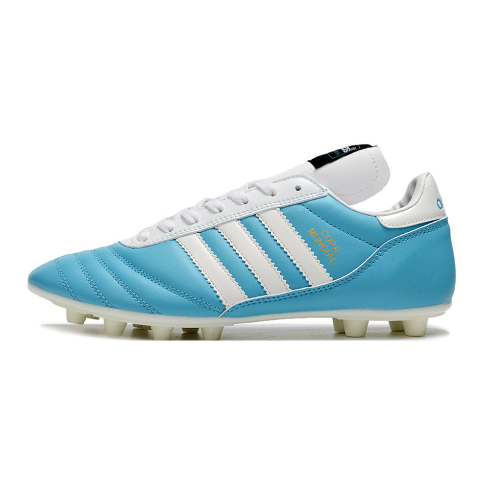 Chuteira Campo Adidas Copa Mundial FG Azul e Branco 