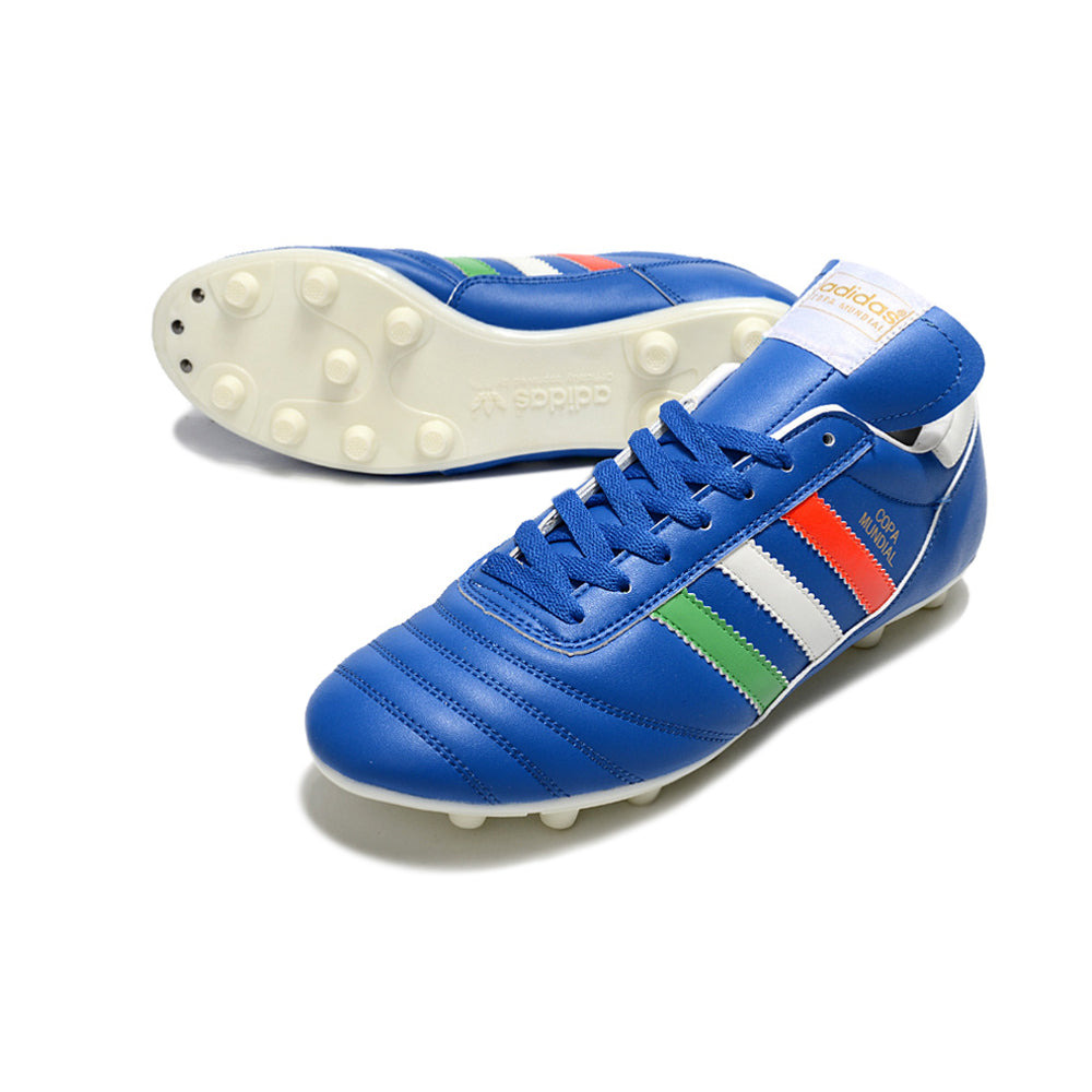 Chuteira Campo Adidas Copa Mundial FG Azul, Branca, Vermelha e Verde 
