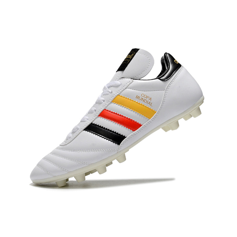 Chuteira Campo Adidas Copa Mundial FG Branca, Preta, Vermelha e Amarela 