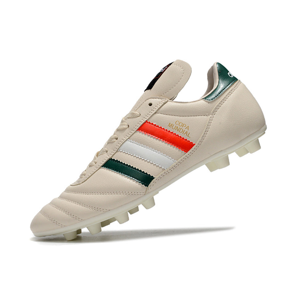 Chuteira Campo Adidas Copa Mundial FG Branca, Verde e Vermelho 