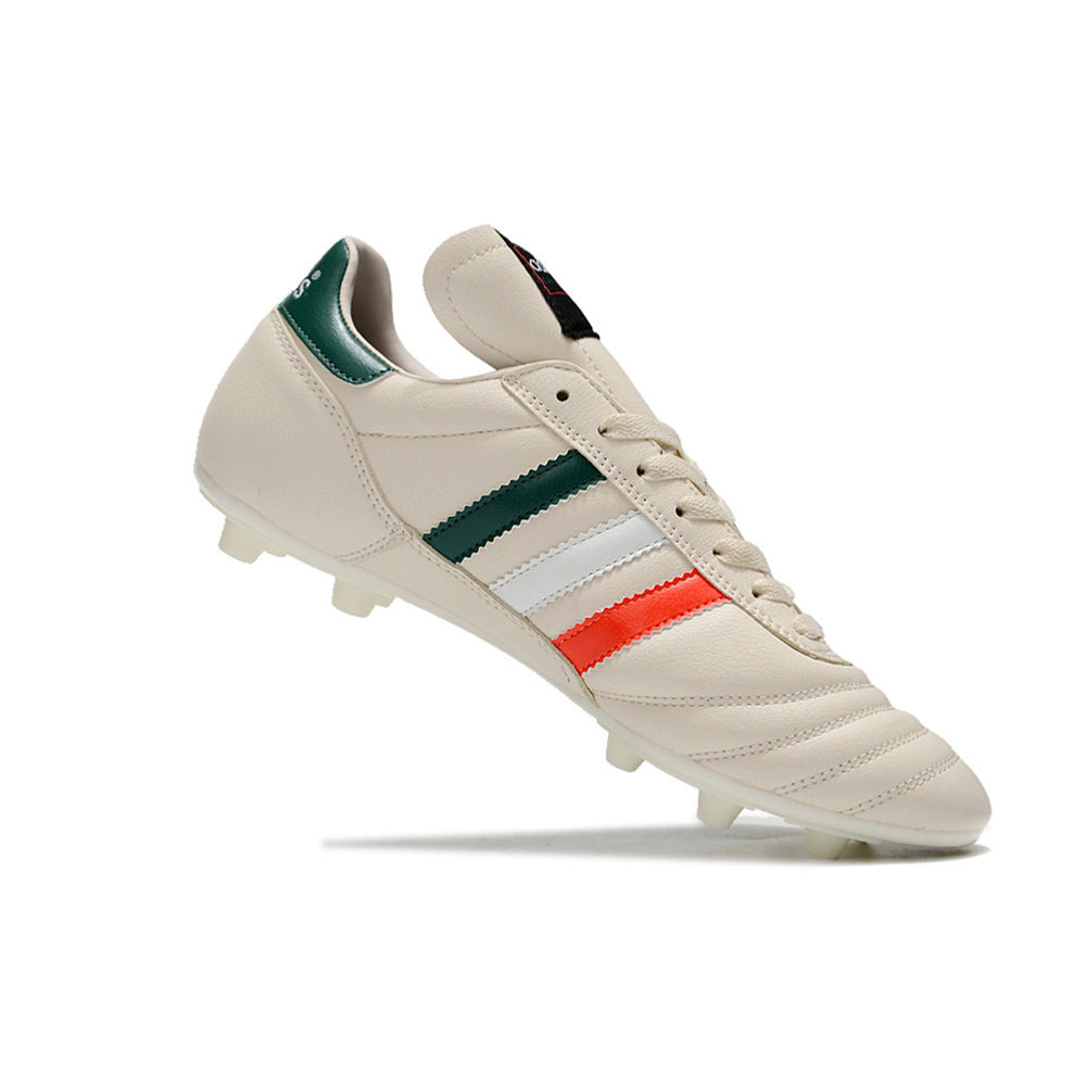 Chuteira Campo Adidas Copa Mundial FG Branca, Verde e Vermelho 