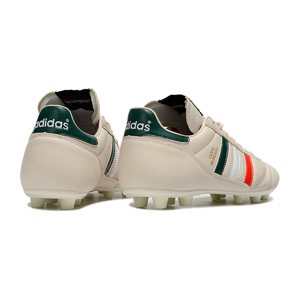 Chuteira Campo Adidas Copa Mundial FG Branca, Verde e Vermelho 