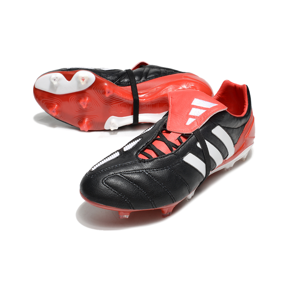 Chuteira Campo Adidas Predator Mania FG Preta e Vermelha 