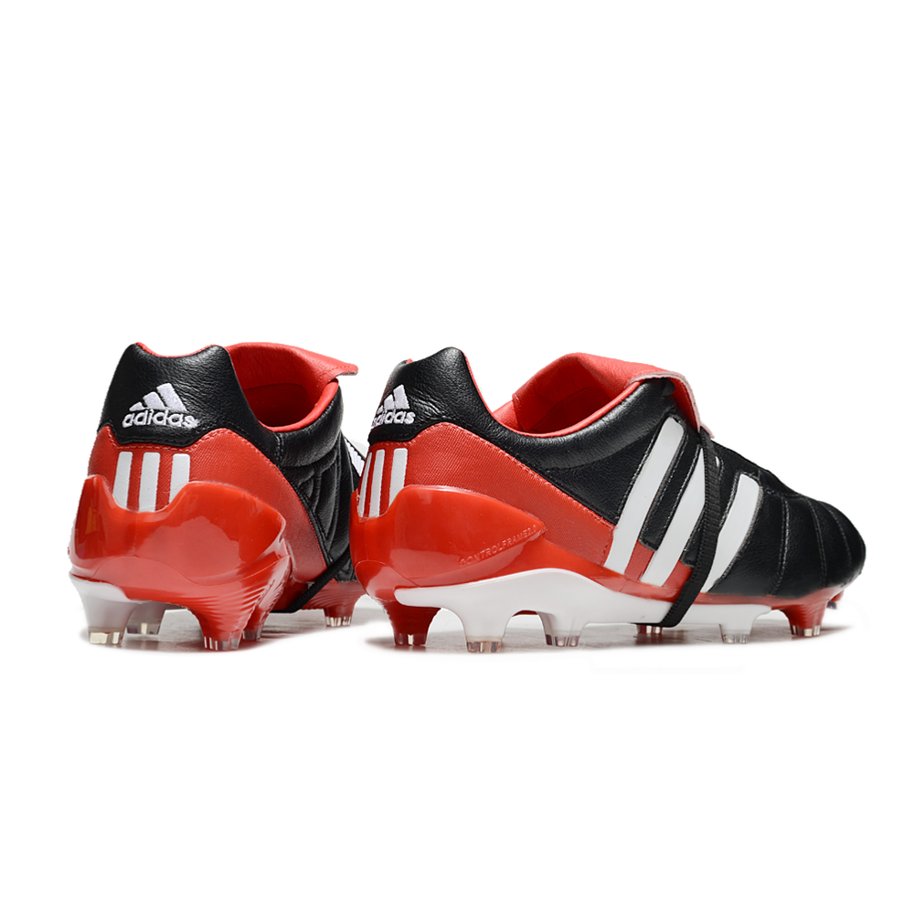 Chuteira Campo Adidas Predator Mania FG Preta e Vermelha 