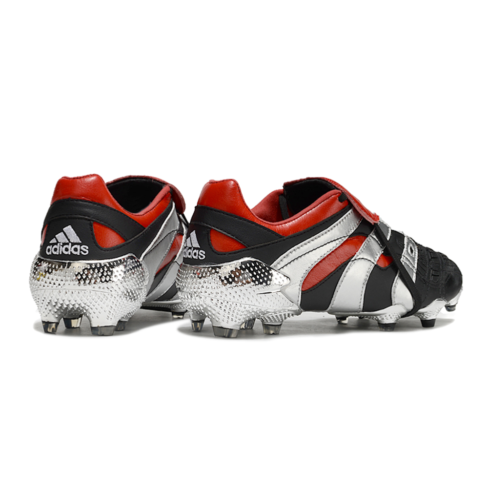 Chuteira Campo Adidas Predator Precision FG Preta e Vermelha 