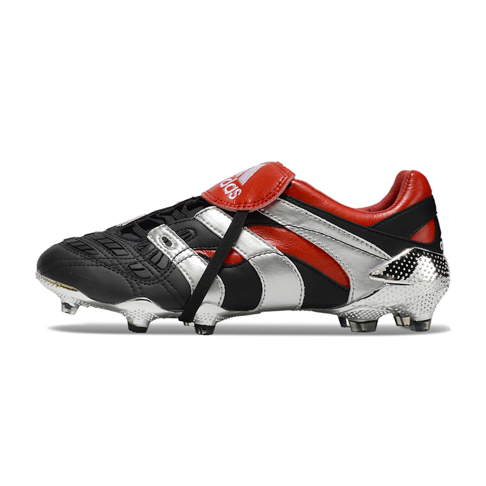 Chuteira Campo Adidas Predator Precision FG Preta e Vermelha 