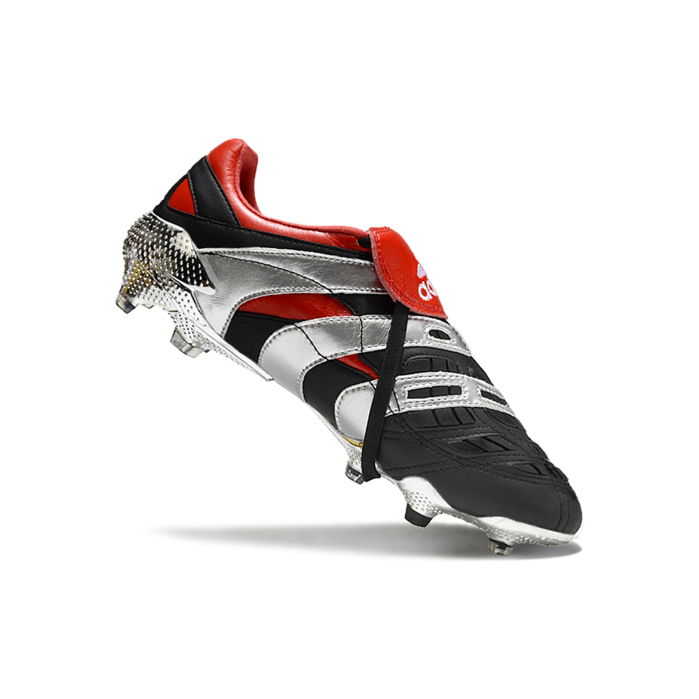 Chuteira Campo Adidas Predator Precision FG Preta e Vermelha 