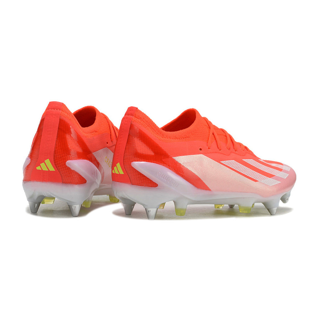 Chuteira Campo Adidas X Crazyfast Messi.1  Ponta de Aluminio Vermelha e Branca 