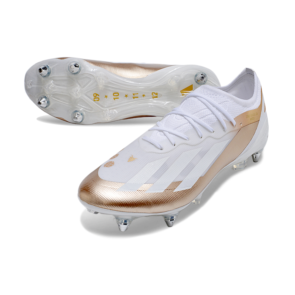Chuteira Campo Adidas X Crazyfast Messi.1 Ponta de Aluminio Branca 